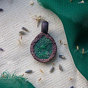 Украшения handmade. Livemaster - original item Copper pendant with uvarovite No. №2.. Handmade.