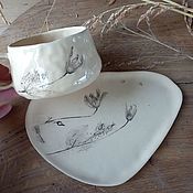 Посуда handmade. Livemaster - original item A couple of tea flowers. Handmade.