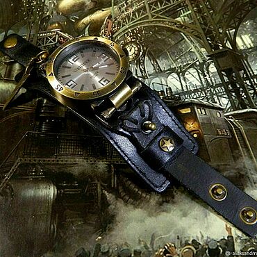 Украшения ручной работы. Ярмарка Мастеров - ручная работа Часы наручные "Steampunk Watch Army Darkness" кварц.. Handmade.