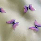 Материалы для творчества handmade. Livemaster - original item 3D Organza Butterfly Set. lilac. Handmade.