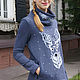 Order Hoodie, women's sweatshirt Yakutyanochka,  long sweatshirt. Lara (EnigmaStyle). Livemaster. . Sweatshirts Фото №3