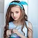 Ободок Обруч перья «La Diva Sky». Ободки. KUDESNITSA Designer Accessories. Интернет-магазин Ярмарка Мастеров.  Фото №2