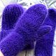 "Фиолетовый" комплект . Шапка и варежки. Комплекты головных уборов. Yulia_Knit вязаные аксессуары. Ярмарка Мастеров.  Фото №4