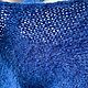 Кардиган синий из мохера. Кардиганы. Lesi_knit. Ярмарка Мастеров.  Фото №5