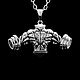 Заказать Кулон Спортсмен / Barbell's bear pendant, серебро 925 пробы. Mens Games Silver. Ярмарка Мастеров. . Кулон Фото №3