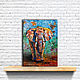 Elephant oil painting Buy a painting as a gift African Elephant. Pictures. Vladyart. My Livemaster. Фото №5