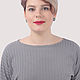 Jumper T-shirt grey striped Cotton. Jumpers. Yana Levashova Fashion. My Livemaster. Фото №4