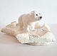 Umka. Polar bear on an ice floe, Figurines, Ekaterinburg,  Фото №1