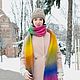 Rainbow knitted scarf. Long scarf women wool. Scarves. Knit Studio Yana Buryak. Online shopping on My Livemaster.  Фото №2