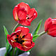 Красные тюльпаны из ХФ. Цветы. Natalia Jelonkina. Ярмарка Мастеров.  Фото №5