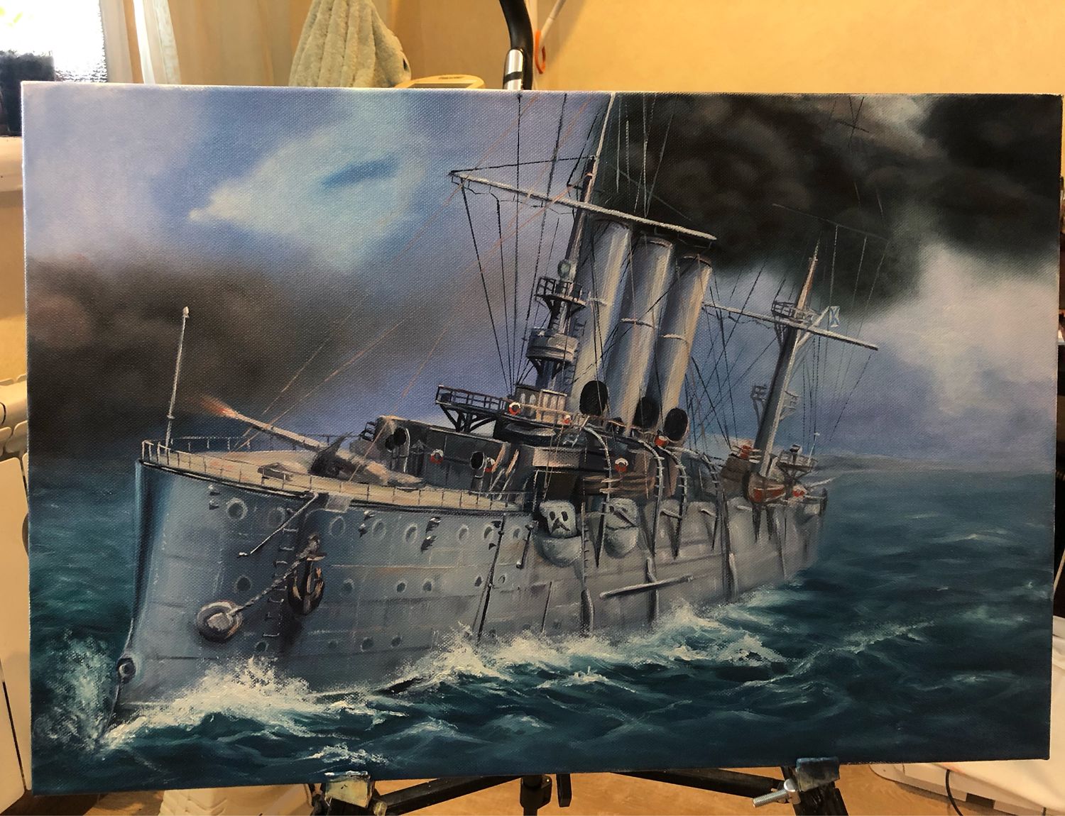 Крейсер Аврора –  на Ярмарке Мастеров – LV4BKRU | Картины, Самара