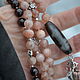 Women's mala, Rosary with Guan Yin made of 108 beads of peach moonstone. Rosary. Jewerly for Happiness. My Livemaster. Фото №4
