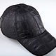 Бейсболка из натуральной кожи крокодила IMA0329B444. Бейсболки. CrocShop товары из экзотической кожи. Ярмарка Мастеров.  Фото №5