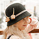 Hat Cloche gray, Hats1, Moscow,  Фото №1