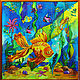 "Золотая рыбка" панно-картина - батик (на нат.шелке), Картины, Москва,  Фото №1