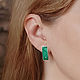 Earrings with malachite. More handmade earrings, Earrings, Moscow,  Фото №1