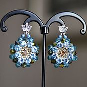 Украшения handmade. Livemaster - original item Crystal earrings, in the form of flowers.. Handmade.