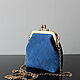 Bag with clasp: Handbag-purse made of genuine suede Blue. Clasp Bag. Olga'SLuxuryCreation. My Livemaster. Фото №4