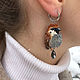 Order Earrings 'Sparrows'. Miniature birds. Coffeelena. Livemaster. . Earrings Фото №3