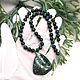 Order Necklace with pendant natural stone malachite. naturalkavni. Livemaster. . Necklace Фото №3