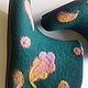 Order Felted women's boots made of natural wool emerald. Saenko Natalya. Livemaster. . Slippers Фото №3
