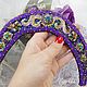 Headbands: Lilac headdress is embroidered with beads and sequins, Headband, Krasnodar,  Фото №1