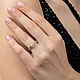 Необычное кольцо для девушки из серебра, кольцо с камнем, подарок. Кольцо помолвочное. Обручальные кольца 'go_LD'. Интернет-магазин Ярмарка Мастеров.  Фото №2