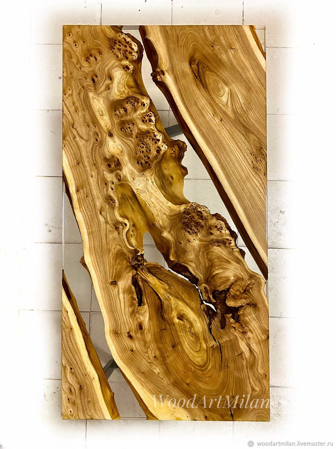 Журнальный стол из слэба вяза. Кофейный стол река в интернет-магазине ...