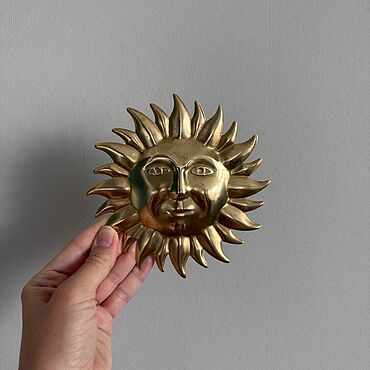 Винтаж ручной работы. Ярмарка Мастеров - ручная работа Винтаж: Латунное солнце. Handmade.
