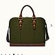 Винтаж: FOSSIL Сумка-портфель для ноутбука канвас нат кожаГермания. Сумки винтажные. Страсти по винтажу. Ярмарка Мастеров.  Фото №6