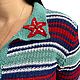 Order Women's polo blouse Lagoon, cotton, viscose, shells, fish, sea. SIBERIA COOL (knitting & painting) (Siberia-Cool). Livemaster. . T-shirt Фото №3