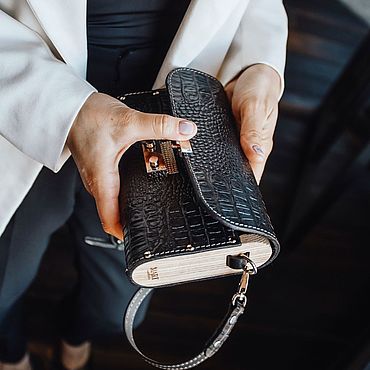 Сумки ручной работы. Ярмарка Мастеров - ручная работа Клатч Black Croco. Handmade.