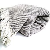 Для дома и интерьера handmade. Livemaster - original item Plaid homespun wool gray. Handmade.