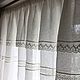 Linen tulle with lambrequin and lace inserts. Curtains1. Linen fantasy. My Livemaster. Фото №5