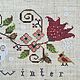 Вышивка "Hello Winter!". Картины. Мастерская Юлии Велигодской. Интернет-магазин Ярмарка Мастеров.  Фото №2