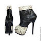 Ankle boots with Python skin VENUS. Ankle boots. Exotic Workshop Python Fashion. Online shopping on My Livemaster.  Фото №2