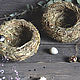 Гнездо  из сена. Основа для флористики. Artremeslo-decor. Ярмарка Мастеров.  Фото №4