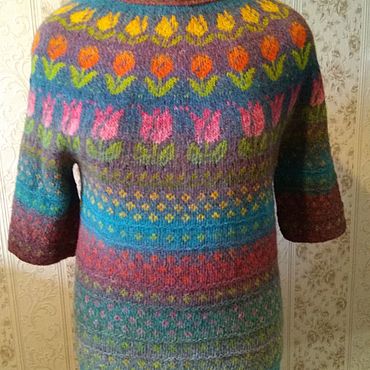 Одежда ручной работы. Ярмарка Мастеров - ручная работа Кофты: Тюльпаны. Handmade.