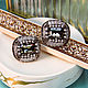 Gemelos Conde De Montecristo. Gemelos negros de las mujeres de los hombres con el cristal. Cuff Links. LADY-LIZA jewelry shop. Ярмарка Мастеров.  Фото №10