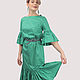 The dress is green with ruffles flounces on the sleeves and at the bottom. Dresses. Yana Levashova Fashion. My Livemaster. Фото №4