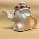 Baby elephant Mitya porcelain teapot. Teapots & Kettles. Veselyj farfor. Ярмарка Мастеров.  Фото №5