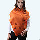 Scarf felt "Spot on orange". Scarves. magnificent felt (magnificentfelt). Online shopping on My Livemaster.  Фото №2