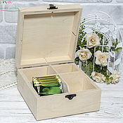 Материалы для творчества handmade. Livemaster - original item Tea box blank of plywood blank for decoupage box. Handmade.