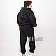 Art. .4665 sport Trousers on the cuff made of warm black footer with fleece. Pants. MilaMi. My Livemaster. Фото №5