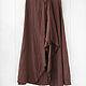 Brown linen boho skirt. Skirts. etnoart. Online shopping on My Livemaster.  Фото №2
