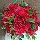 Заказать Пионы в кашпо сумочка. Flowers16kzn-. Ярмарка Мастеров. . Композиции Фото №3