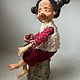 Будуарная кукла. Моя бабушка курит трубку. Портретная кукла. Larsen.dolls. Интернет-магазин Ярмарка Мастеров.  Фото №2