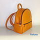 Leather backpack ' Orange', Backpacks, St. Petersburg,  Фото №1