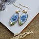 Order Earrings with forget-me-nots. Resin earrings with real flowers. OrlovaResinJewelry. Livemaster. . Earrings Фото №3