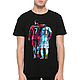 Cotton T-shirt 'Cristiano Ronaldo and Lionel Messi', T-shirts and undershirts for men, Moscow,  Фото №1